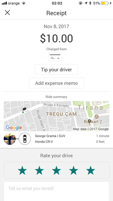 Ảnh chụp màn hình của Pickup Ride