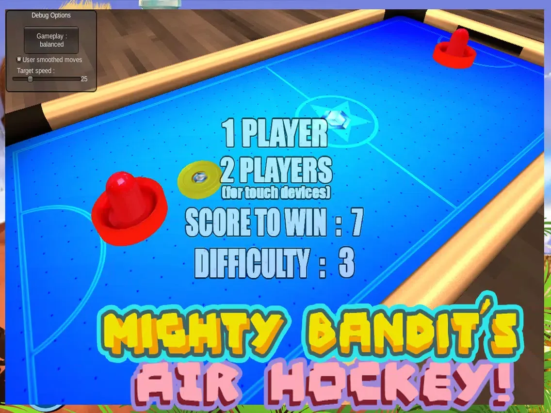 Ảnh chụp màn hình của Mighty Bandit´s air hockey iPad 