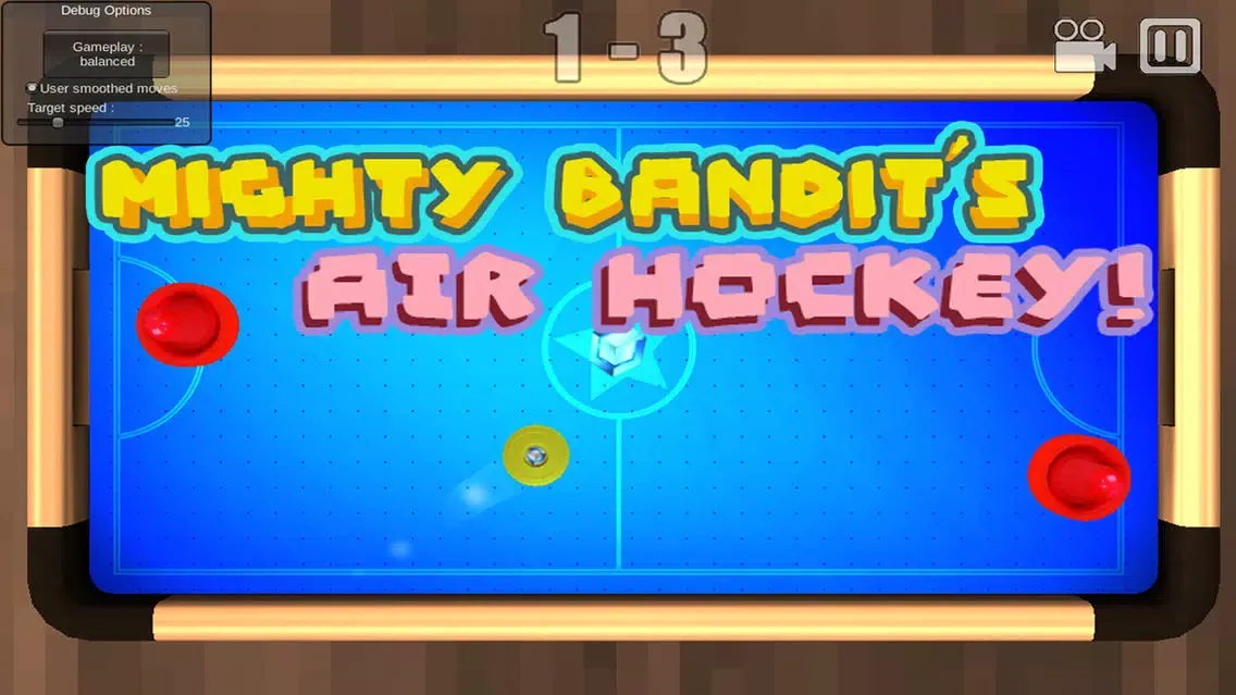 Ảnh chụp màn hình của Mighty Bandit´s air hockey