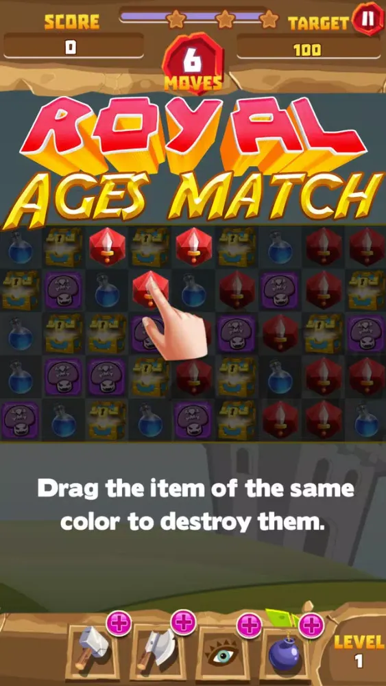 Tangkapan skrin Royal ages of match