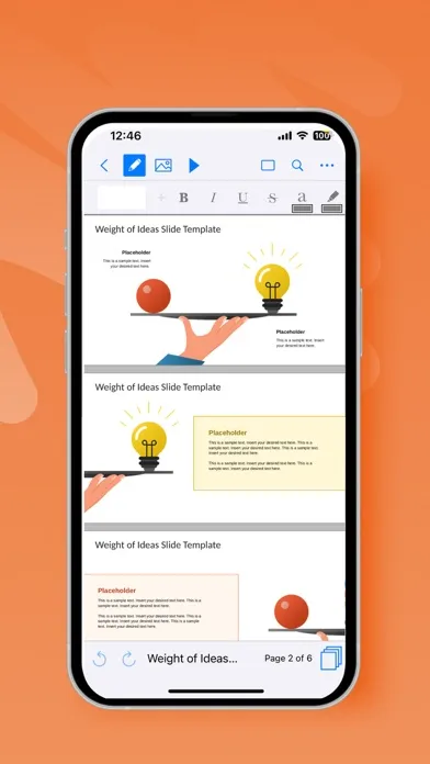 Ảnh chụp màn hình của PPT Editor: Power Point Sheets