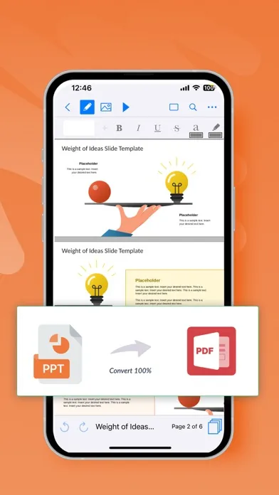 Ảnh chụp màn hình của PPT Editor: Power Point Sheets