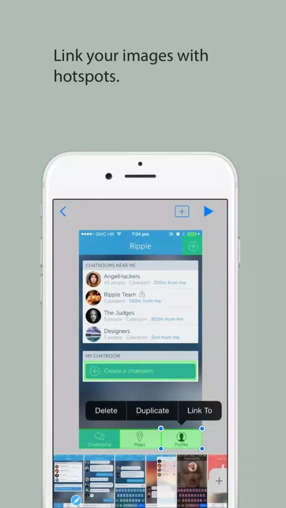 Tangkapan layar TapCase - Rapid prototyping for apps