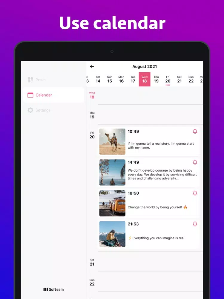 Tangkapan skrin Ingrid Planner Preview Stories iPad 