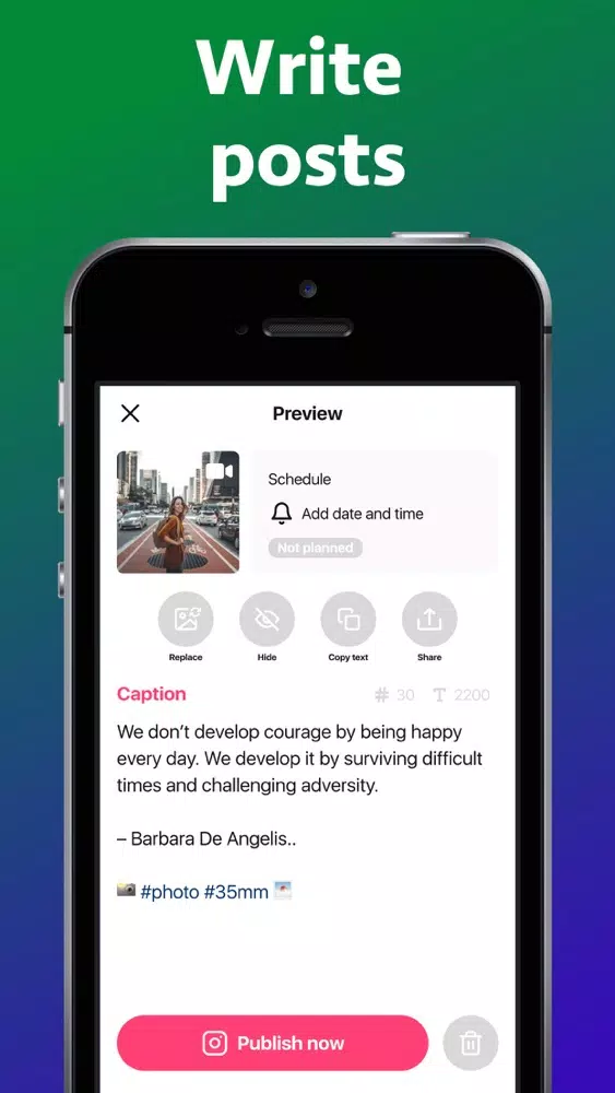 Tangkapan skrin Ingrid Planner Preview Stories