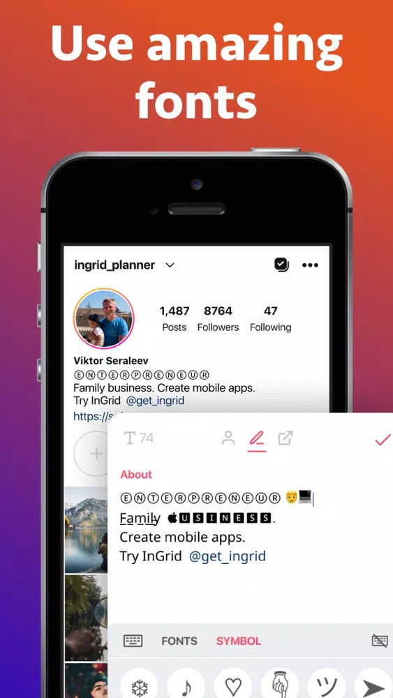 Tangkapan skrin Ingrid Planner Preview Stories