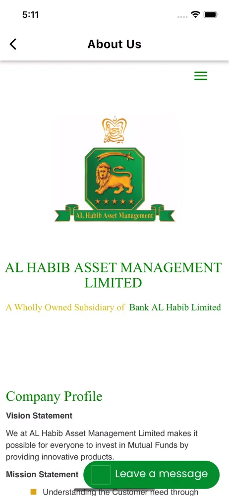 AL Habib Funds स्क्रीनशॉट