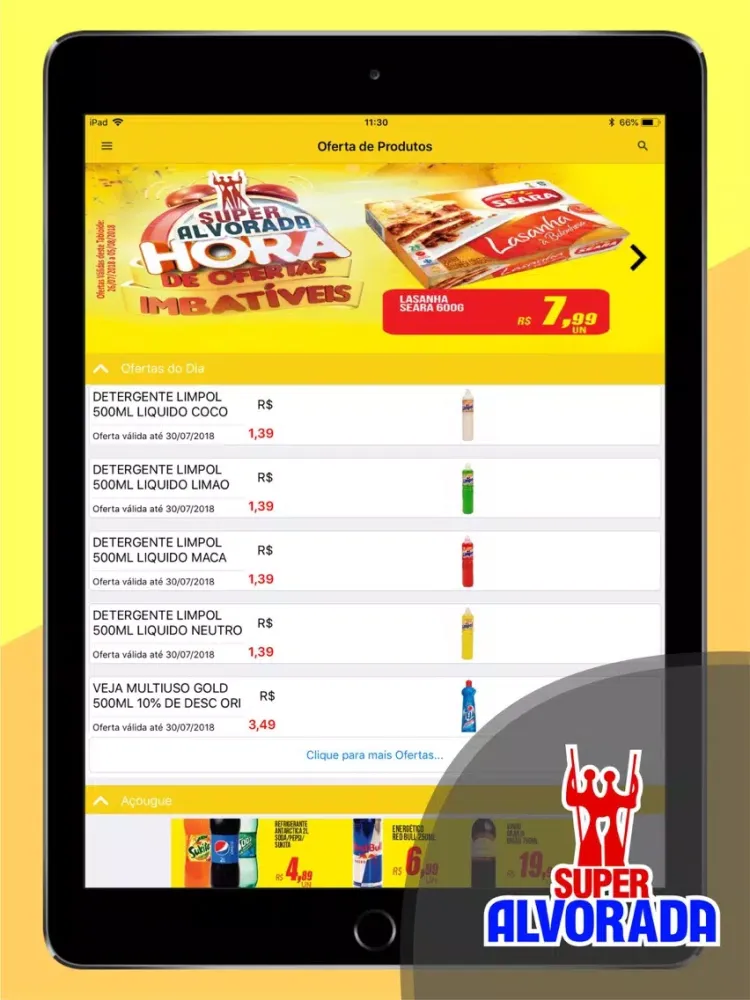 Tangkapan layar Super Alvorada iPad 