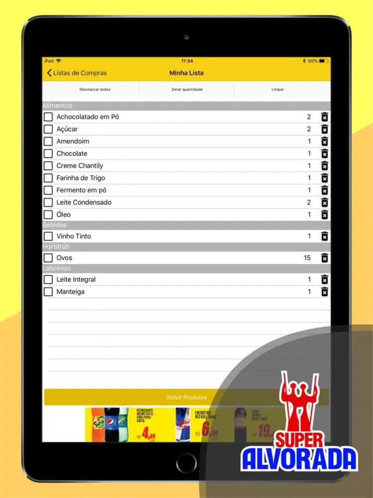 Tangkapan layar Super Alvorada iPad 
