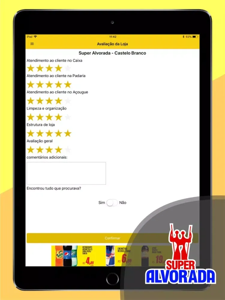 Tangkapan layar Super Alvorada iPad 