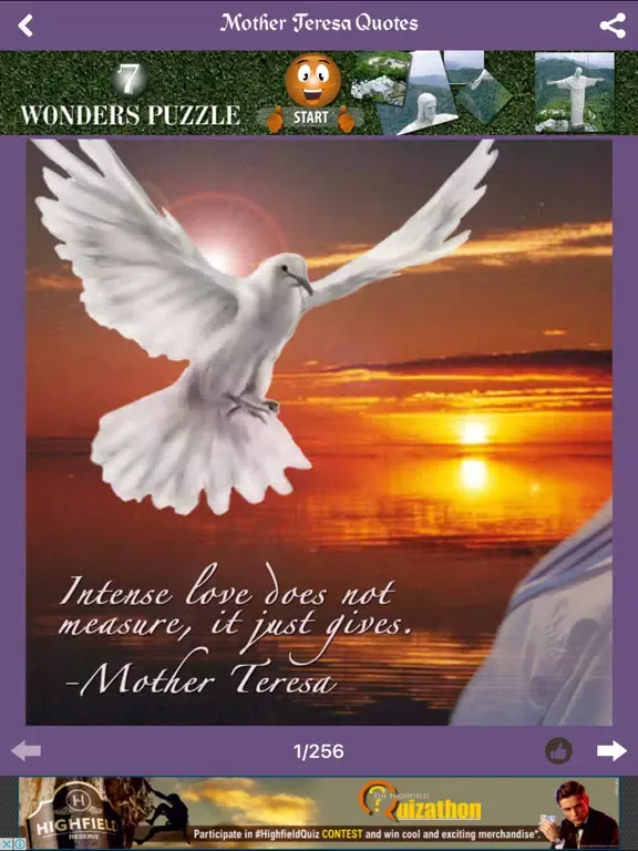 QuotesApp - Mother Teresa iPad 应用截图