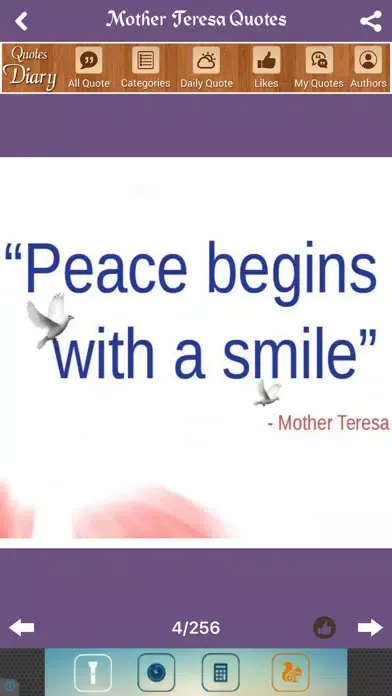 QuotesApp - Mother Teresa应用截图