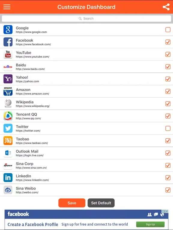 Capturas de pantalla de Social Media Connect iPad 