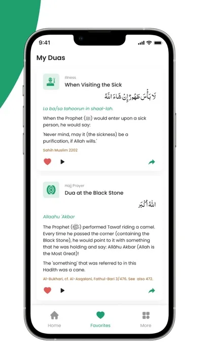 Captures d'écran de Hisnul Muslim Plus