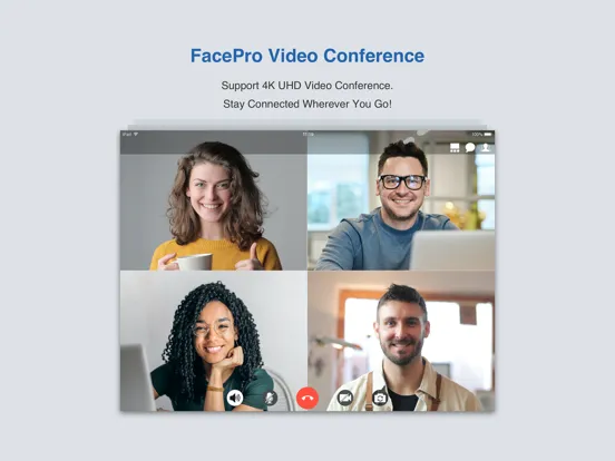 Tangkapan layar FacePro Video Conference iPad 
