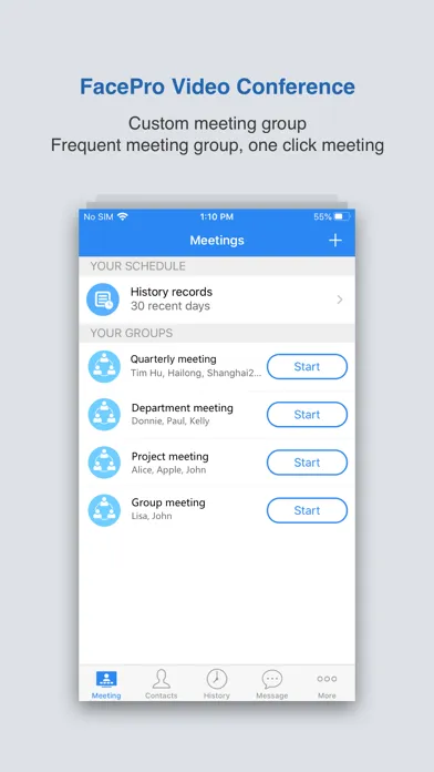 Tangkapan layar FacePro Video Conference