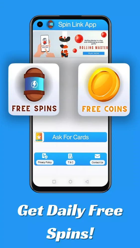 ภาพหน้าจอของ Spin Link App
