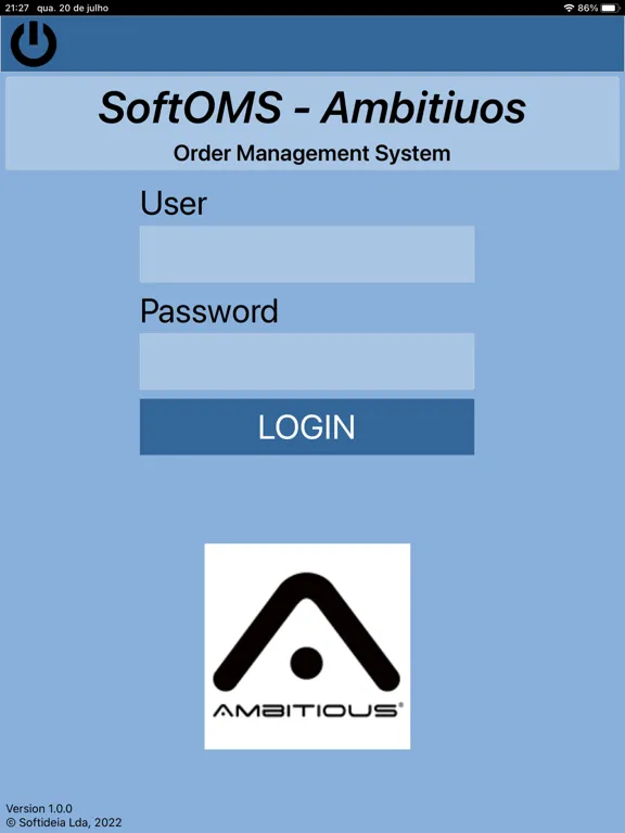 Tangkapan skrin Ambitious OMS iPad 