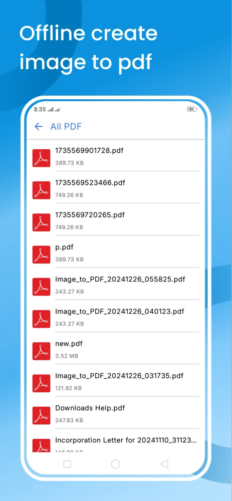 Image to Pdf - Pdf reader Screenshots