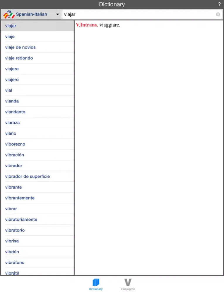Italian Dictionary (Offline) iPad  Screenshots