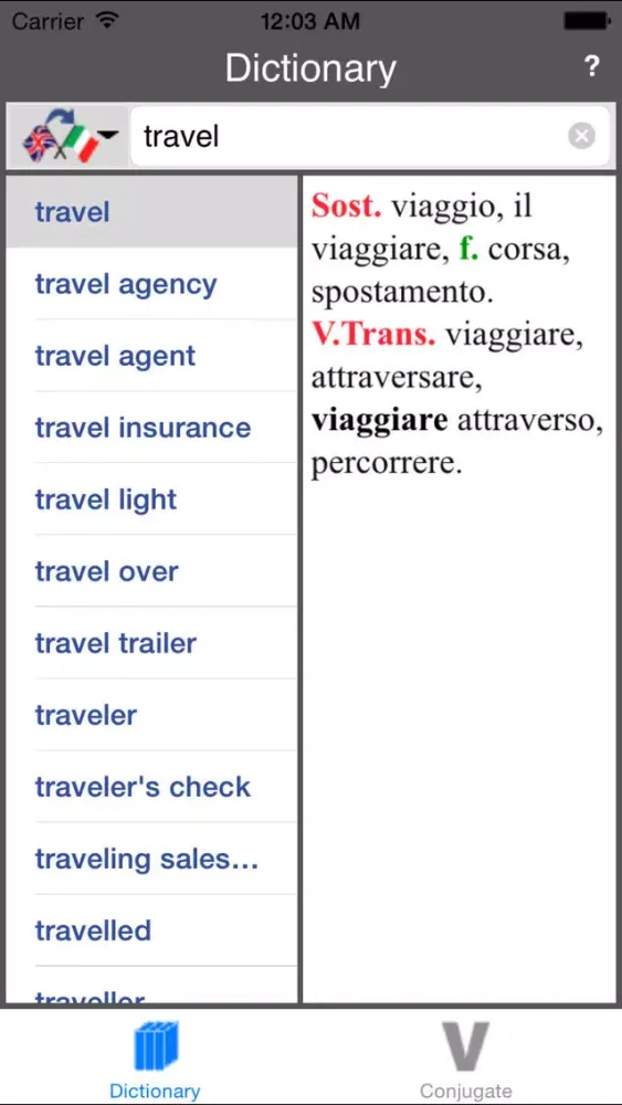 Italian Dictionary (Offline) Screenshots