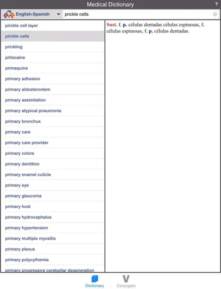 Capturas de pantalla de Spanish-English Medical Dictionary (Offline) iPad 