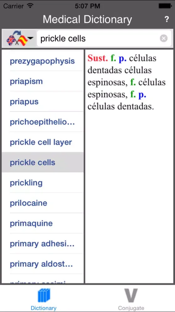 Capturas de pantalla de Spanish-English Medical Dictionary (Offline)