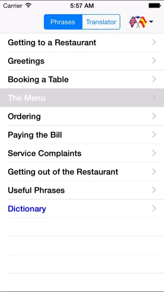 Screenshot di Spanish-English Restaurant Translator (Offline)