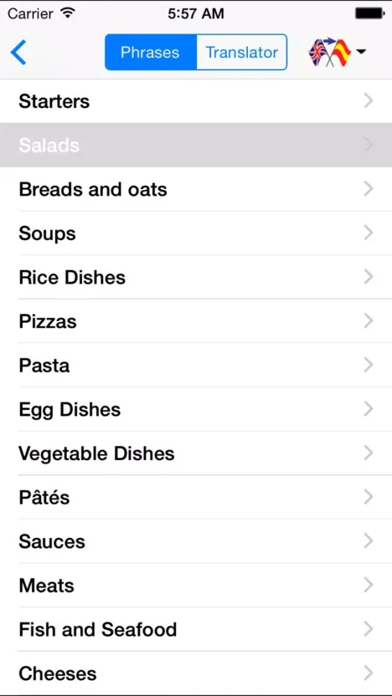 Screenshot di Spanish-English Restaurant Translator (Offline)