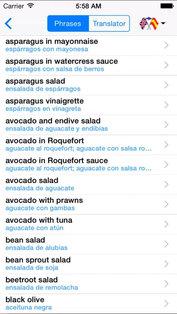 Screenshot di Spanish-English Restaurant Translator (Offline)