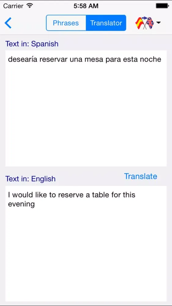Screenshot di Spanish-English Restaurant Translator (Offline)
