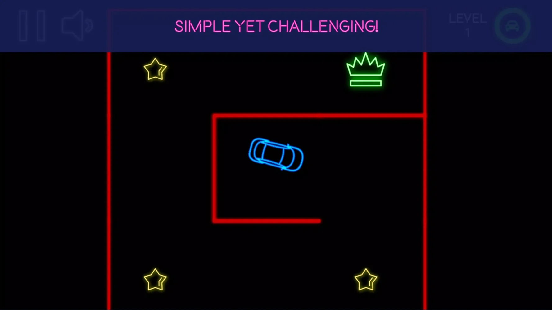 Tangkapan skrin Neon Car Maze