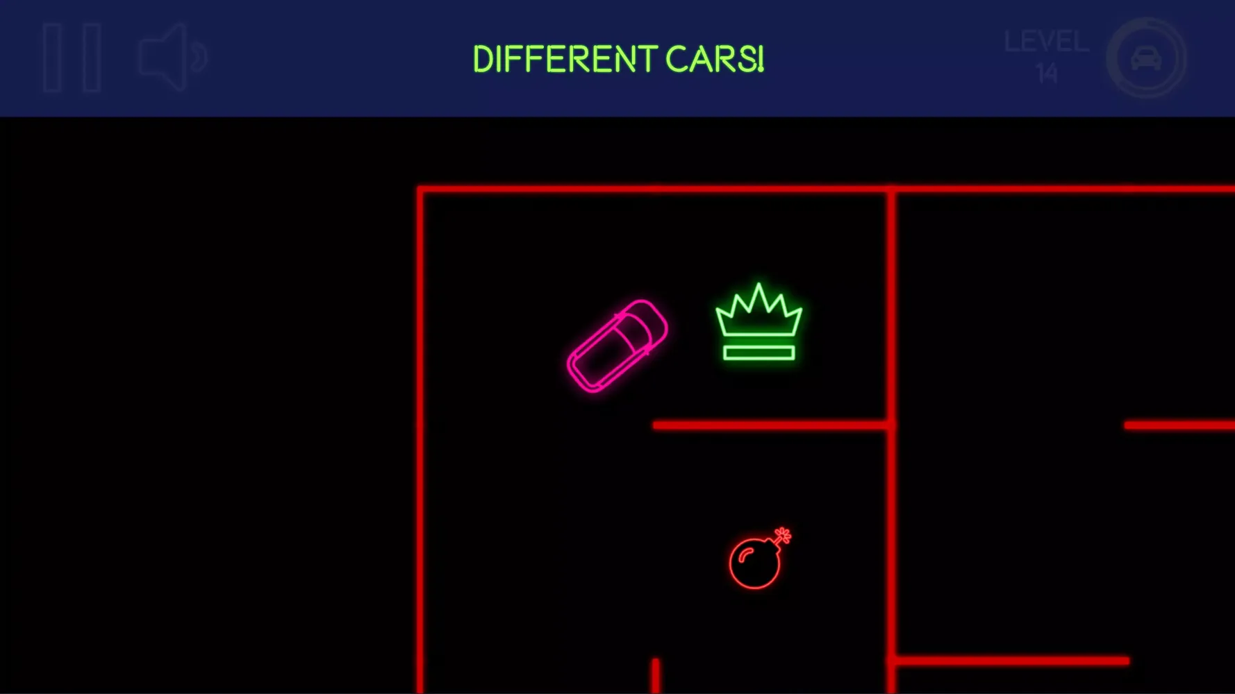 Tangkapan skrin Neon Car Maze