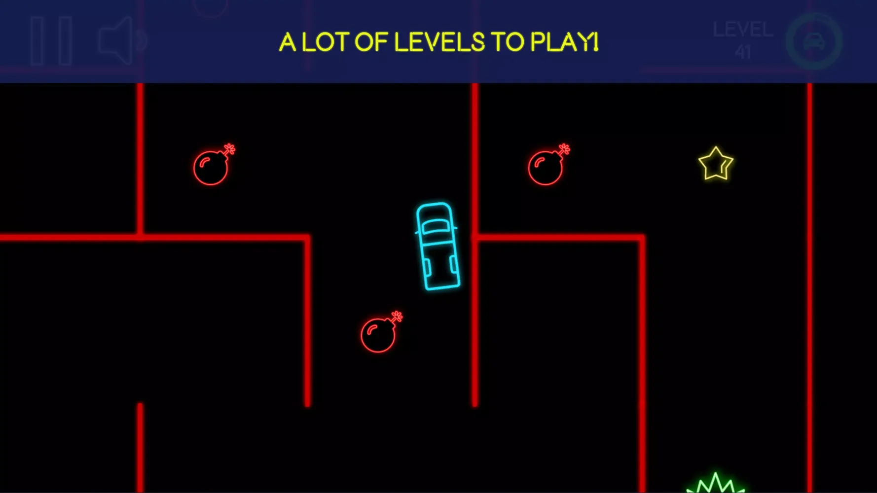 Tangkapan skrin Neon Car Maze