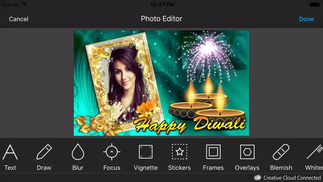 Diwali Photo Frame & Photo Editor Screenshots