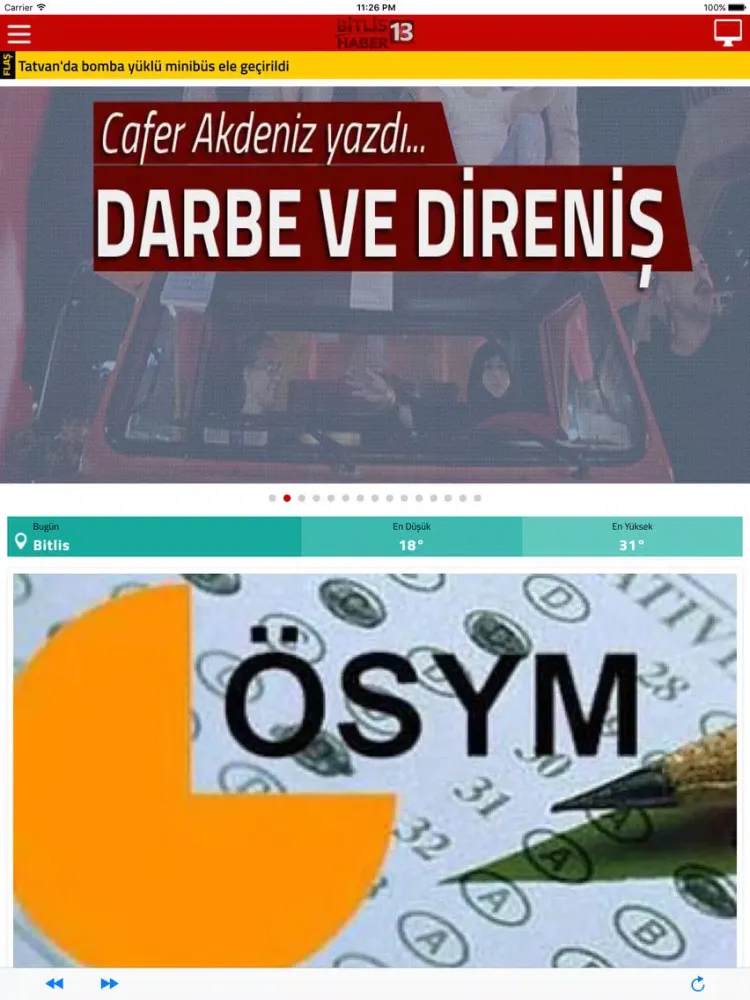 Captures d'écran de Bitlis Haber 13 iPad 