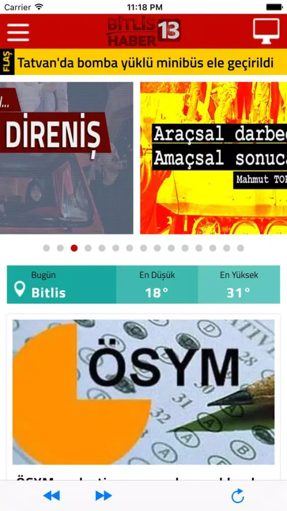 Captures d'écran de Bitlis Haber 13