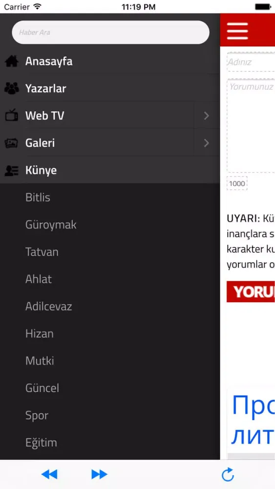 Captures d'écran de Bitlis Haber 13