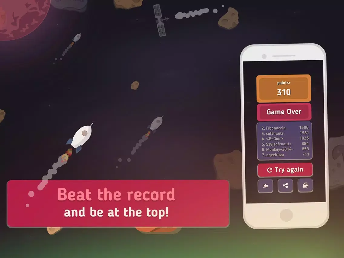 Tangkapan layar Softnauts - Space Endless Runner iPad 