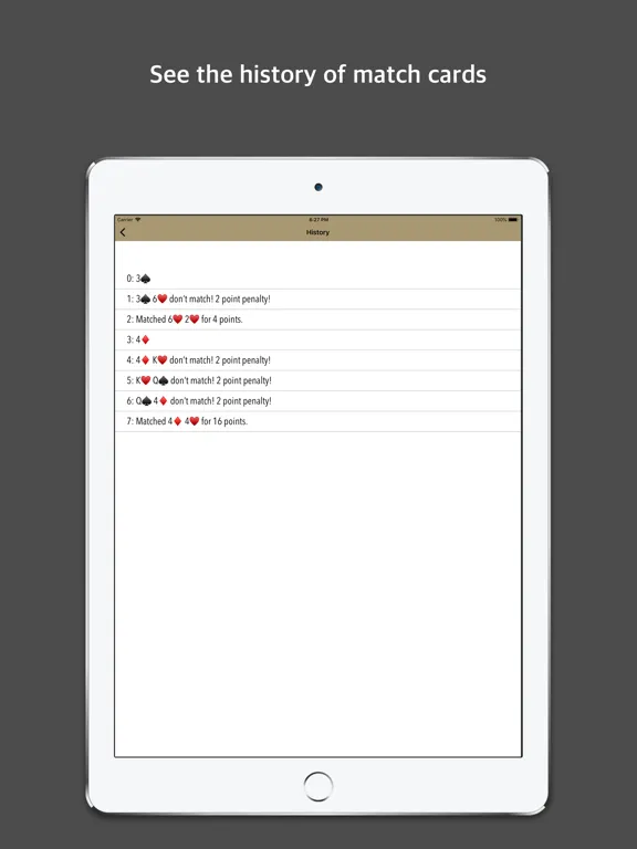 Tangkapan layar Cards and pair - Matchismo iPad 