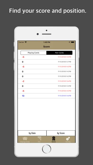 Tangkapan layar Cards and pair - Matchismo
