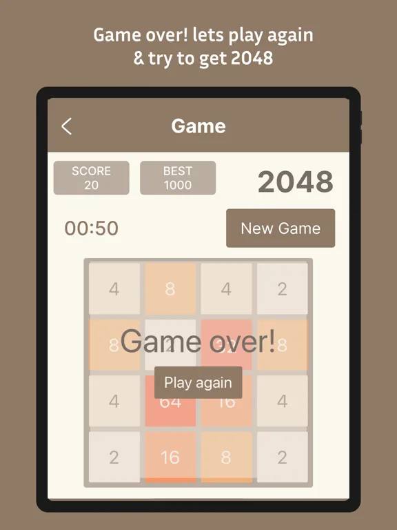 2048 - puzzle number iPad  スクリーンショット