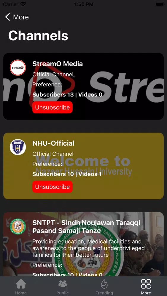 ภาพหน้าจอของ StreamO