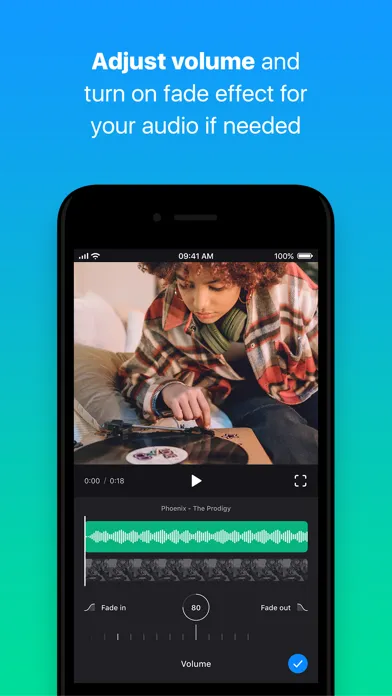 Add Music to Video — Clideo स्क्रीनशॉट