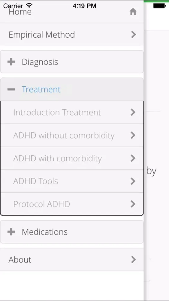 Capturas de tela do ADHD Psychopharmacology