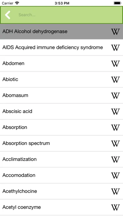 Screenshot di Biology Encyclopedia