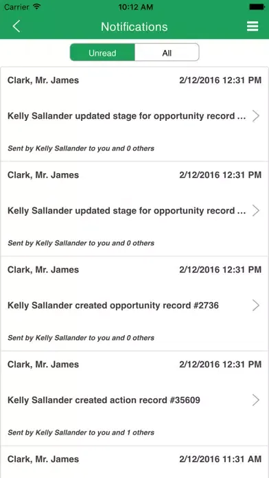 ClearView CRM Mobile Ekran Görüntüleri