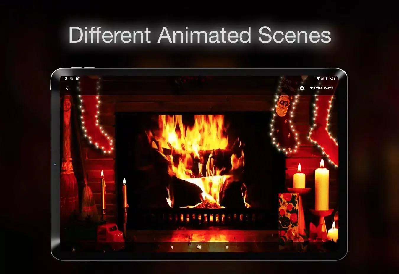 Xmas Fireplace Live Wallpaper Screenshots