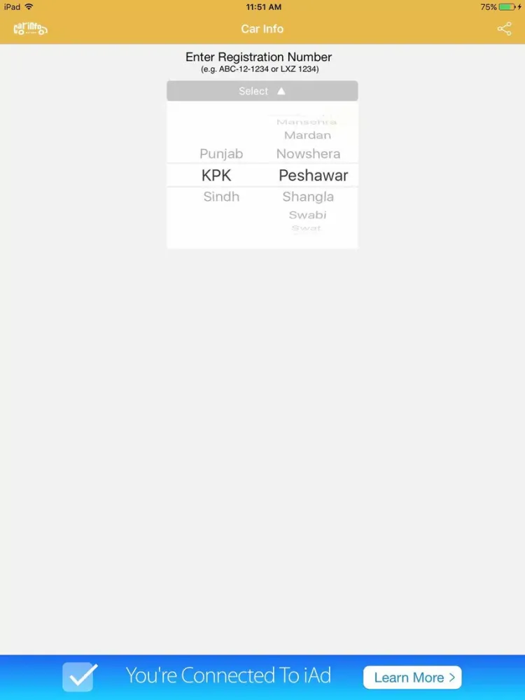 Capturas de pantalla de Car Registration Info iPad 