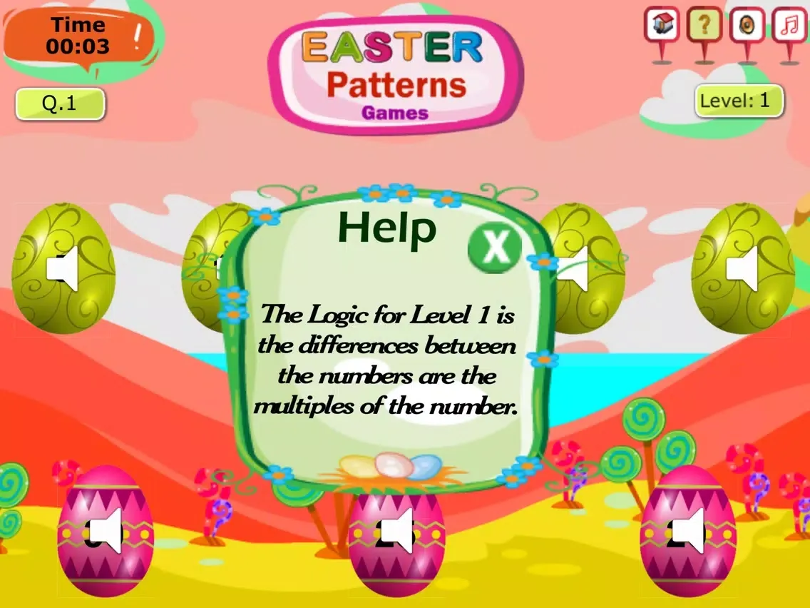 Tangkapan skrin Easter Patterns Game iPad 